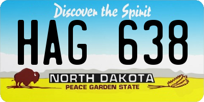 ND license plate HAG638