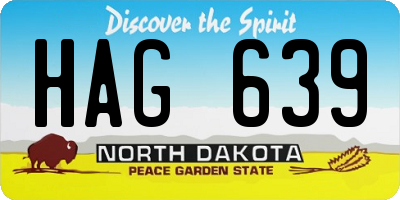 ND license plate HAG639