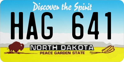 ND license plate HAG641