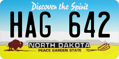 ND license plate HAG642