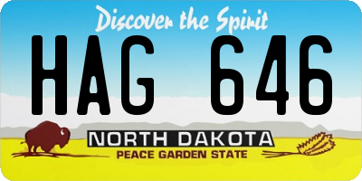 ND license plate HAG646