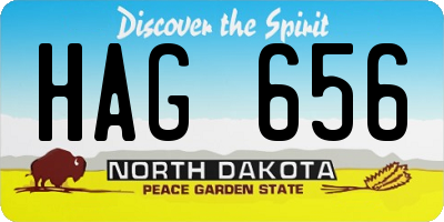 ND license plate HAG656