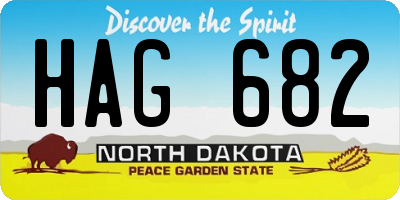 ND license plate HAG682