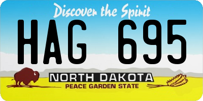 ND license plate HAG695