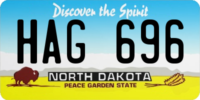 ND license plate HAG696