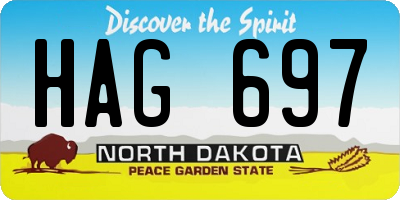 ND license plate HAG697