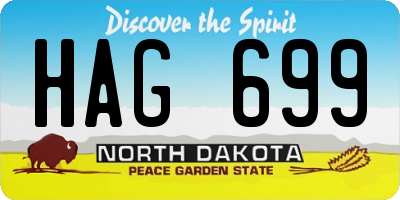 ND license plate HAG699