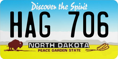 ND license plate HAG706