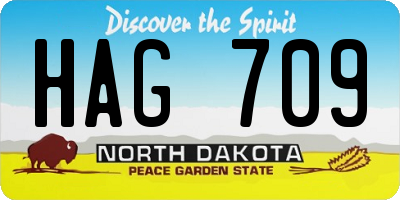 ND license plate HAG709