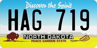 ND license plate HAG719