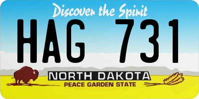 ND license plate HAG731