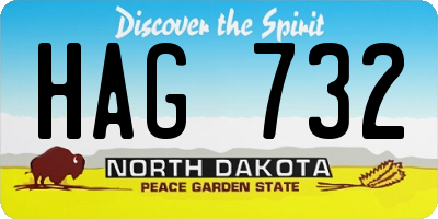 ND license plate HAG732