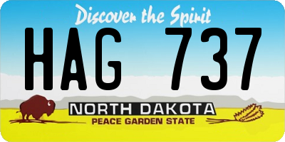 ND license plate HAG737