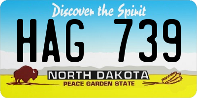 ND license plate HAG739