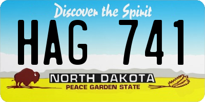 ND license plate HAG741