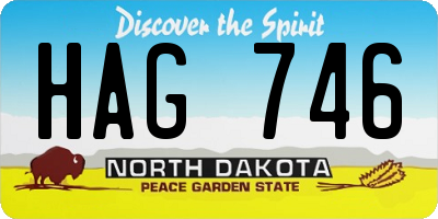 ND license plate HAG746