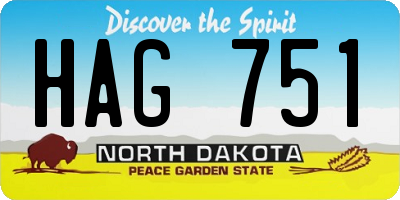 ND license plate HAG751