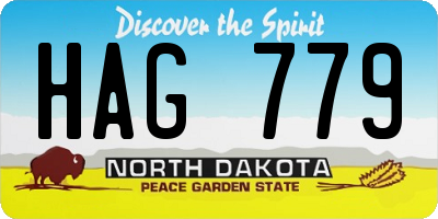 ND license plate HAG779