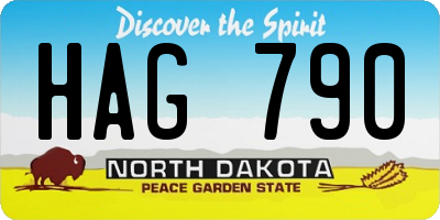 ND license plate HAG790