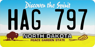 ND license plate HAG797