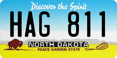 ND license plate HAG811