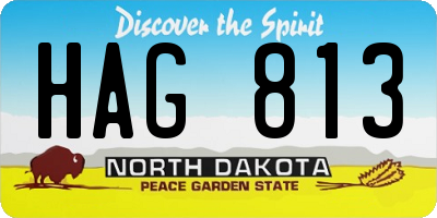 ND license plate HAG813