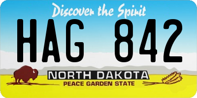 ND license plate HAG842