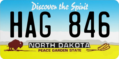 ND license plate HAG846