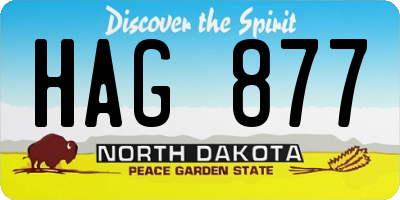 ND license plate HAG877