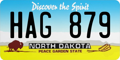 ND license plate HAG879