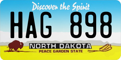 ND license plate HAG898