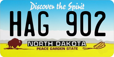 ND license plate HAG902