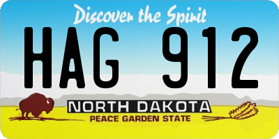 ND license plate HAG912