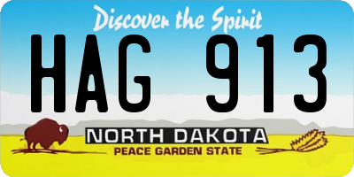 ND license plate HAG913