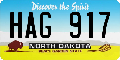 ND license plate HAG917