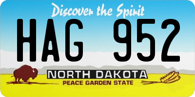 ND license plate HAG952