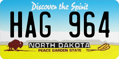 ND license plate HAG964