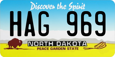 ND license plate HAG969