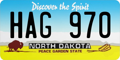 ND license plate HAG970