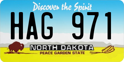 ND license plate HAG971