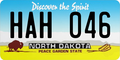 ND license plate HAH046