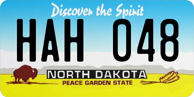 ND license plate HAH048