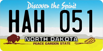 ND license plate HAH051