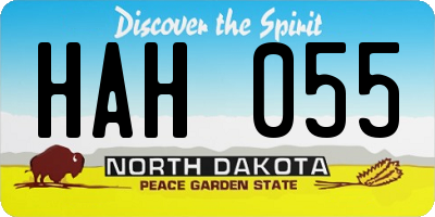 ND license plate HAH055