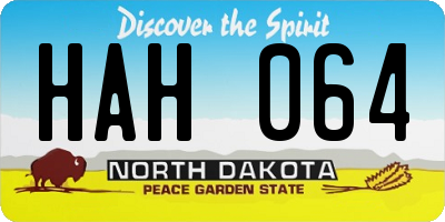 ND license plate HAH064