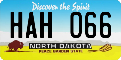 ND license plate HAH066