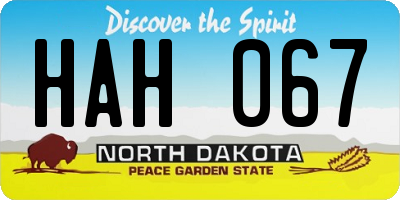 ND license plate HAH067