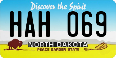 ND license plate HAH069