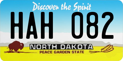 ND license plate HAH082