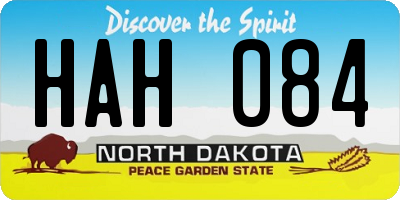 ND license plate HAH084